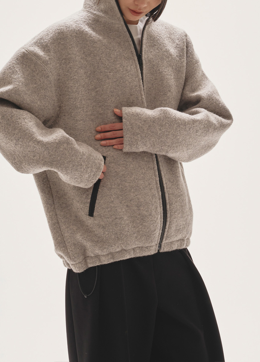 羊毛絨拉鍊夾克